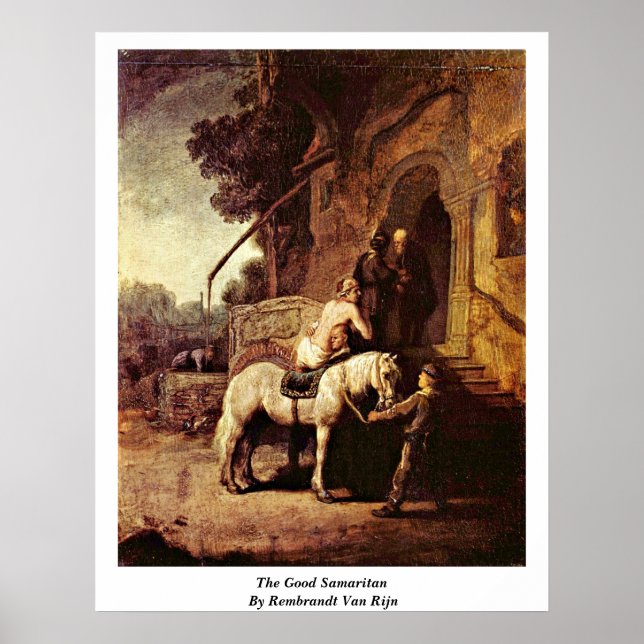 Poster O Bom Samaritano De Rembrandt Van Rijn (Frente)