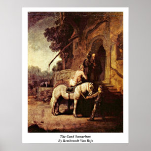 Poster O bom samaritano por Rembrandt Van Rijn