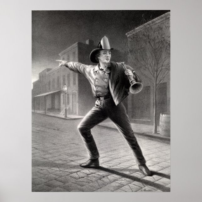 Poster O Bombeiro Americano - Escorrendo para o Conflito  (Frente)