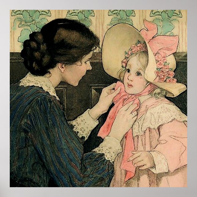 Poster O Boné Rosa por Jessie Willcox Smith (Frente)