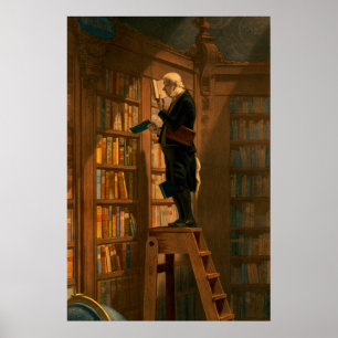 Poster O Bookworm de Carl Spitzweg