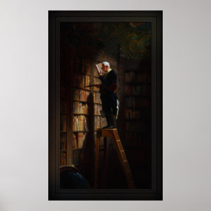 Poster O Bookworm de Carl Spitzweg
