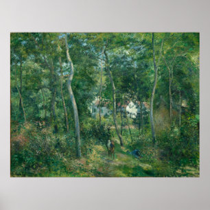 Poster O bordo de Pissarro da floresta perto de L'Hermita