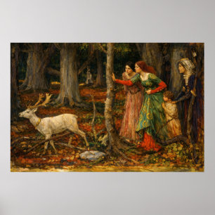 Poster O Bosque Místico por John William Waterhouse