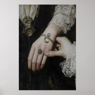 Poster O Bracelete de Encantos Arte de Parede Dark Academ