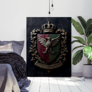 Poster O Brasão Heráldico Chateaucore Vitoriano Medieval