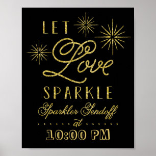 Póster O brilho deixou o Sparkler da faísca   do amor