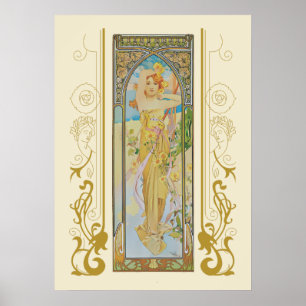 Poster O brilho do dia por Alphonse Mucha