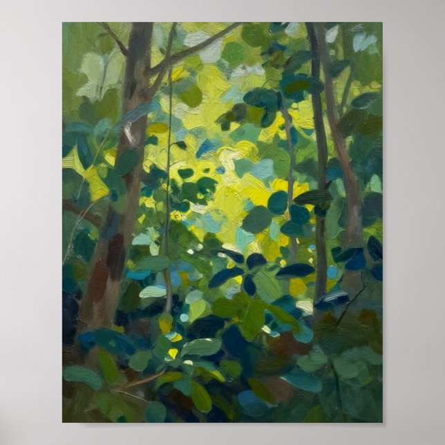 Poster O Brilho Dourado do Dossel Verde (Frente)