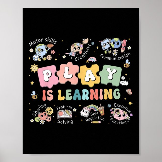 Poster O Brincar é Aprender Professor Aluno Primeiro Dia  (Frente)