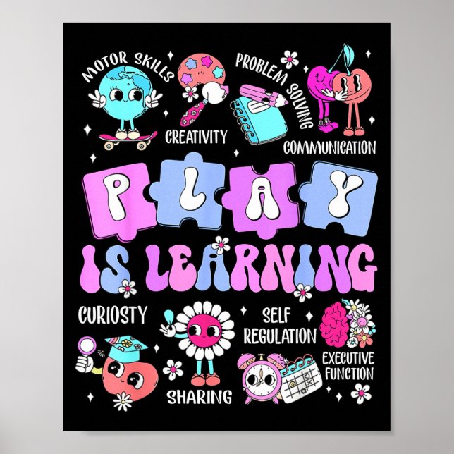 Poster O brincar é aprender professor primeiro dia de vol (Frente)