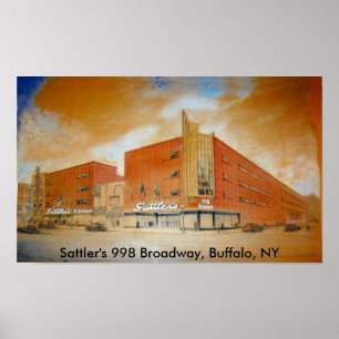 Póster O Broadway de Sattler 998, búfalo, NY