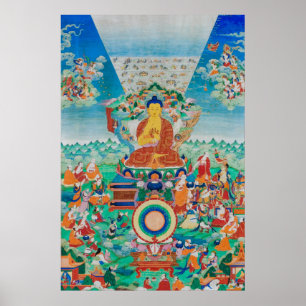 Poster O Buda Shakyamuni no Monte Meru