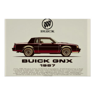 Póster O Buick GNX de 1987