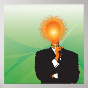 Póster O bulbo o mais brilhante na gaveta da faca