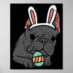 Poster O Buldogue Francês Bunny Cute Frenchie Homens de C