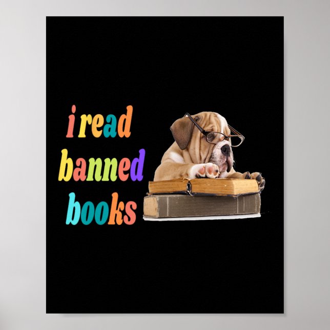 Poster O Buldogue I Lê Livros Banidos (Frente)
