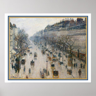 Póster "O bulevar Montmartre" por Camille Pissarro