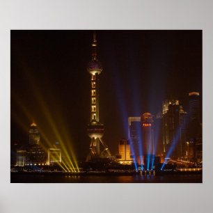 Póster O Bund em Xangai.Olhando