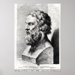 Póster O busto de Plato gravou por Lucas Emil