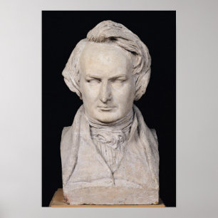 Póster O busto de Victor Hugo envelheceu 35, 1837