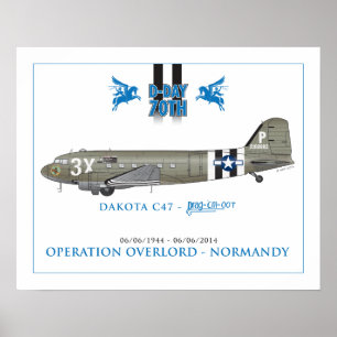 Póster O C47 SKYTRAIN de DAKOTA - ARRASTE-OS OOT