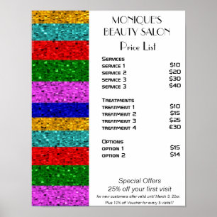 Poster O cabelo da beleza da faísca prega o salão de