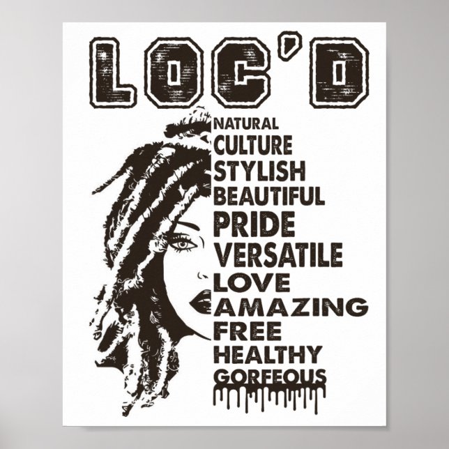 Poster O Cabelo Negro Rainha Negra do Mês Afro (Frente)