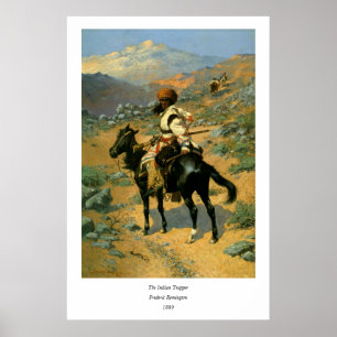 Poster O caçador indiano de Frederic Remington (1889)