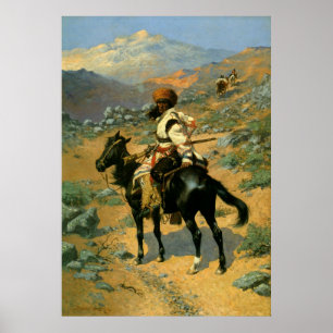 Poster O caçador indiano de Frederic Remington (1889)