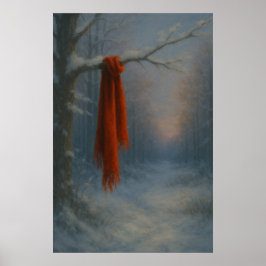 Poster O Cachecol Vermelho – Brilhante Contra a Quietude