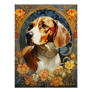 Póster O Cachorro de Beagle 003 - Natalia Mucha