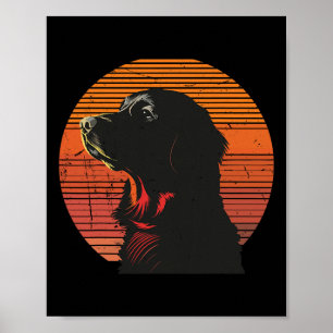 Poster O Cachorro de Retriever do Ouro Vintage amava o na