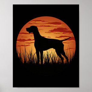 Poster O Cachorro Do Ponteiro De Caça Se Silenciou Contra