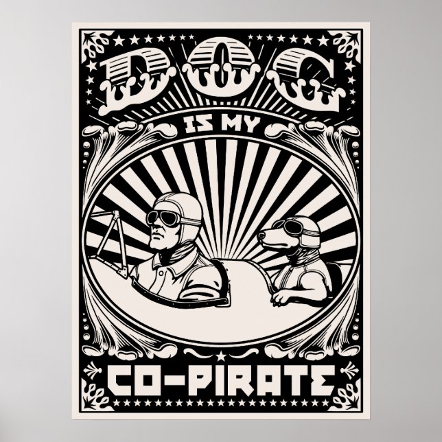 Póster O Cachorro é o meu Co-Pirata (Frente)