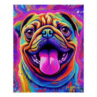 Póster O Cachorro Pug 001 - Zetton Ziana