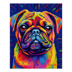 Póster O Cachorro Pug 004 - Zetton Ziana