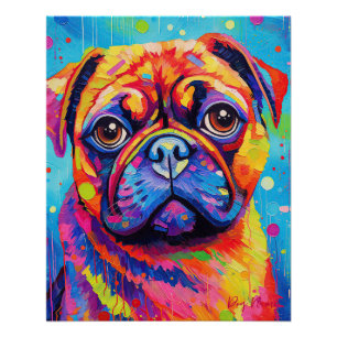 Póster O Cachorro Pug 005 - Zetton Ziana