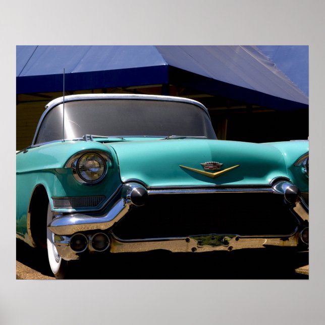 Poster O Cadillac Conversível Verde de Elvis Presley em (Frente)