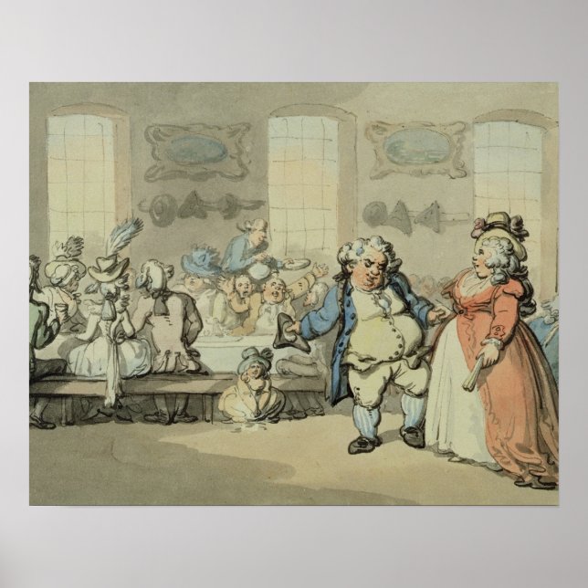 Póster O café da manhã, de 'Cenas em Bath' (c/c e tinta e (Frente)