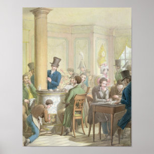 Poster O café de Comércio, 'do quadro de Paris