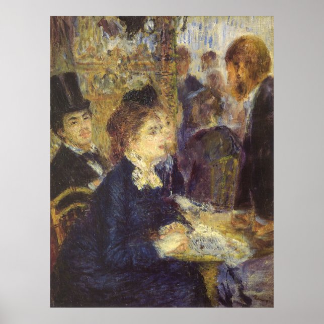 Póster O café de Pierre Renoir, Impressionismo Vintage (Frente)