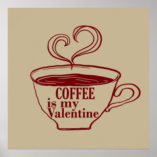 Poster O café é o meu namorado engraçado (Frente)