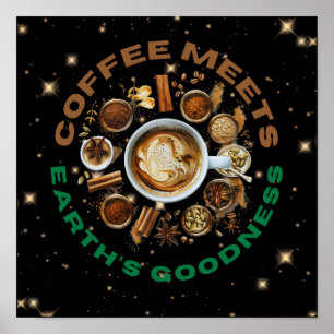 Poster O Café Encontra a Bondade da Terra – Cosmic Brew c