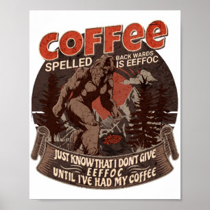 Poster O Café Ortografado Para Trás É Eefã.