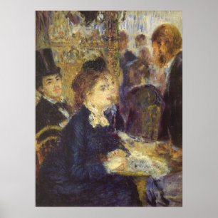 Póster O Café por Pierre Renoir, Impressionismo Vintage