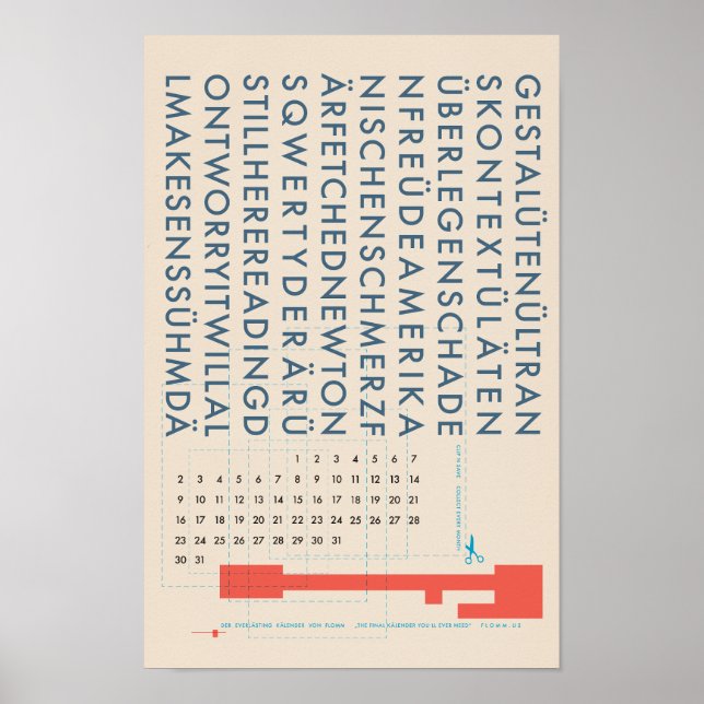 Poster O CALENDÁRIO PERPÉTUO de FLOMM (Frente)