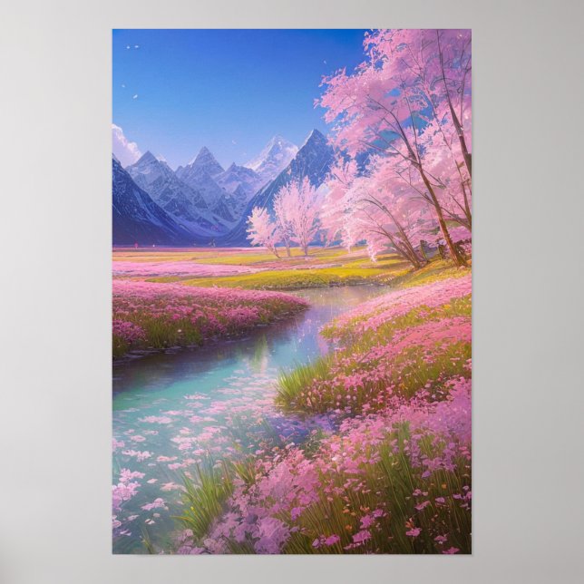 Poster O calmo majestoso do toque delicado da natureza (Frente)