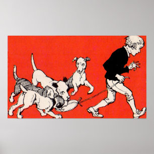 Póster o caminhante do cachorro