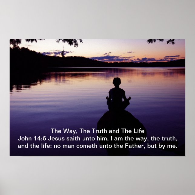 Poster O Caminho, A Verdade e a Vida John 14:6 Jesus (Frente)